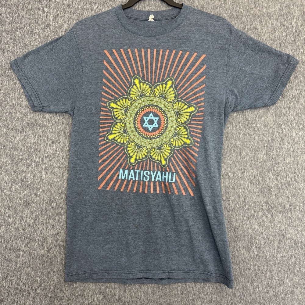 Vintage Matisyahu Band T Shirt Optima Cotton Wear London Blue Small Graphic Tee